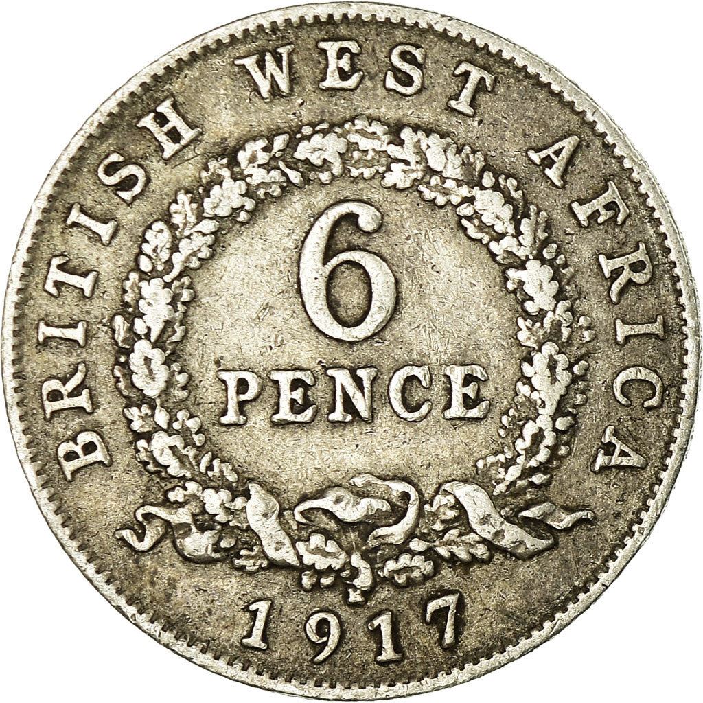 British West Africa | 6 Pence Coin | Wreath | George V | Km:11 | 1913 - 1919