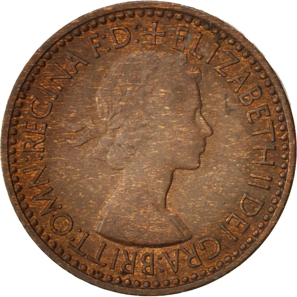 United Kingdom | 1 Farthing Coin | Eurasian wren | Km:881 | 1953