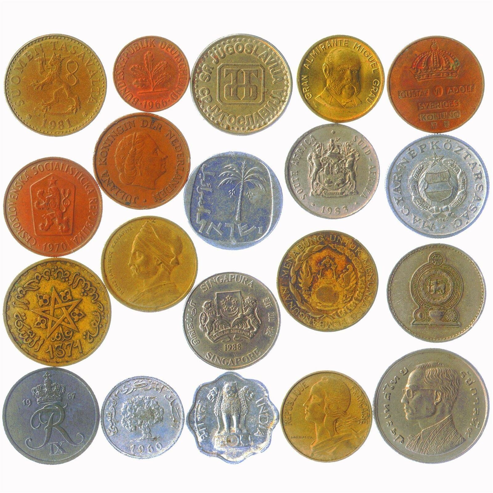 Different Coins From Different Countries Mix | 1 Coin = 1 Country | Maximal Variety