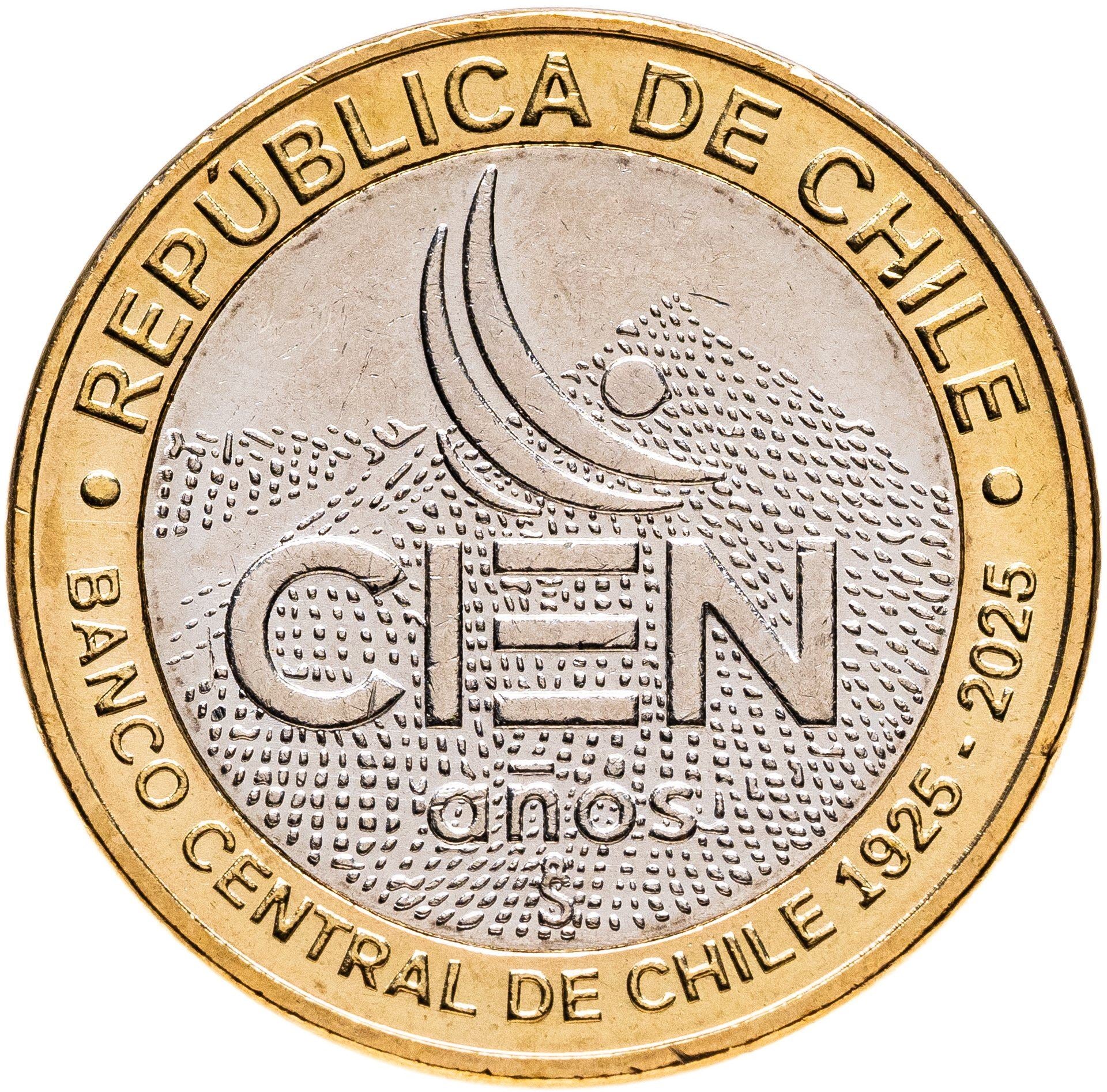 Chile | 100 Pesos Mønt | Centralbanken | 2025