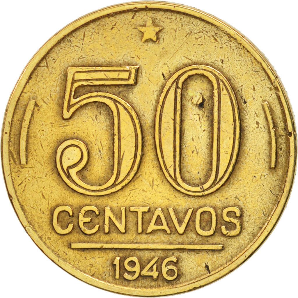 Brazil | 50 Centavos Coin | Getúlio Dornelles Vargas | Km:557A | 1943 - 1947