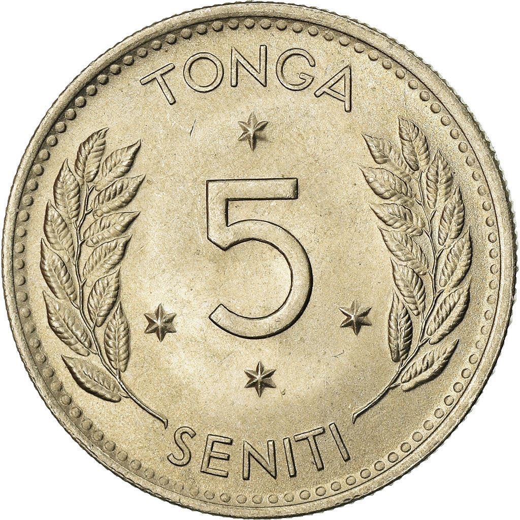 Tonga | Moneta da 5 Seniti | Regina Tupou III | Rami | KM:6 | 1967