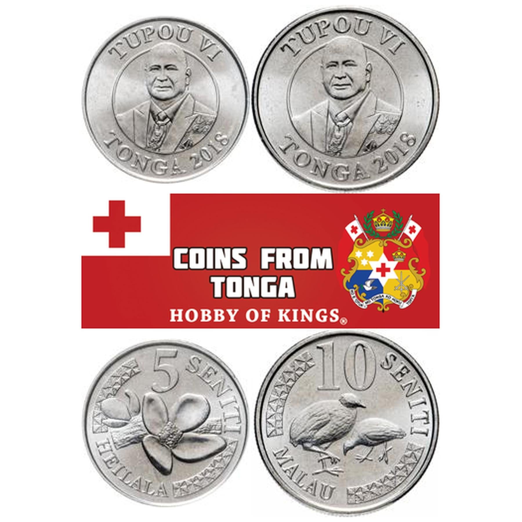 Tonga | Set di 2 monete | 5 10 Seniti | 2018 - 2022