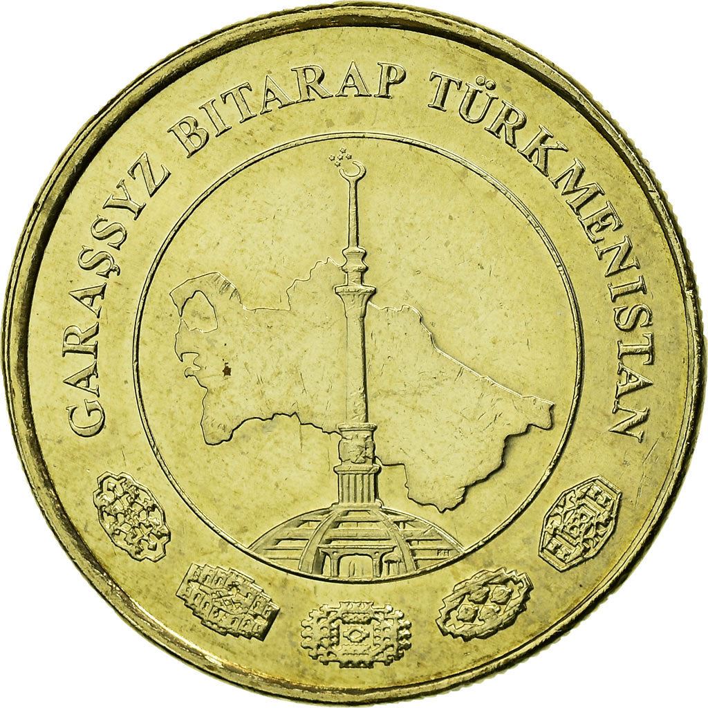 Turkmenistan 10 Tenne Coin | Independence Monument | KM98 | 2009