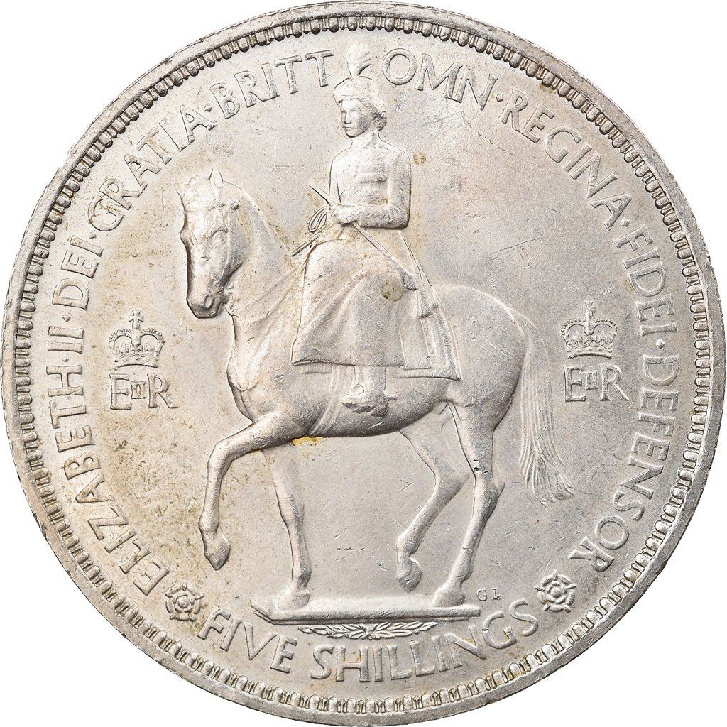 United Kingdom | 5 Shillings Coin | Coronation | KM:894 | 1953