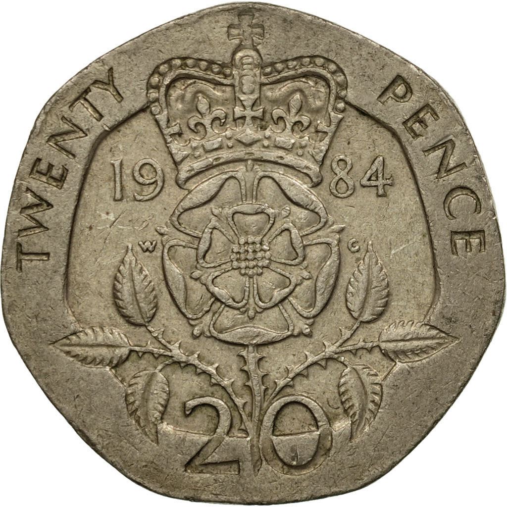 United Kingdom | 20 Pence Coin | Elizabeth II | Km:931 | 1982 - 1984