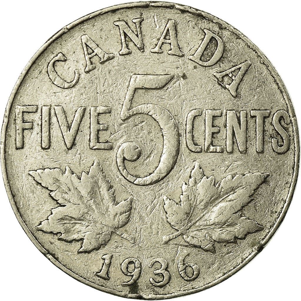 Canada | 5 Cents Coin | Nickel | KM:29 | 1922-1936