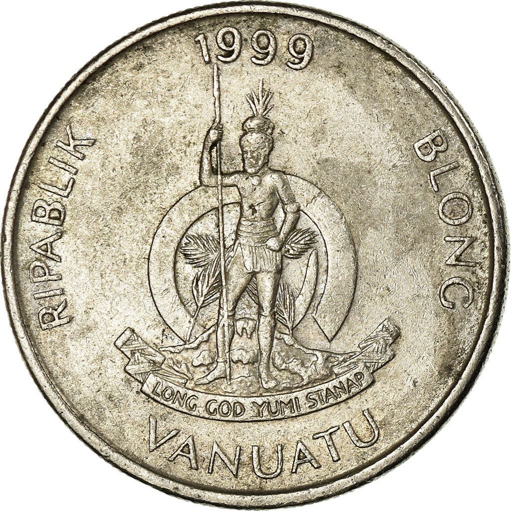 Vanuatu | 10 Vatu Coin | Melanesian Warrior | Coconut Crab | Km:6 | 1983 - 2009