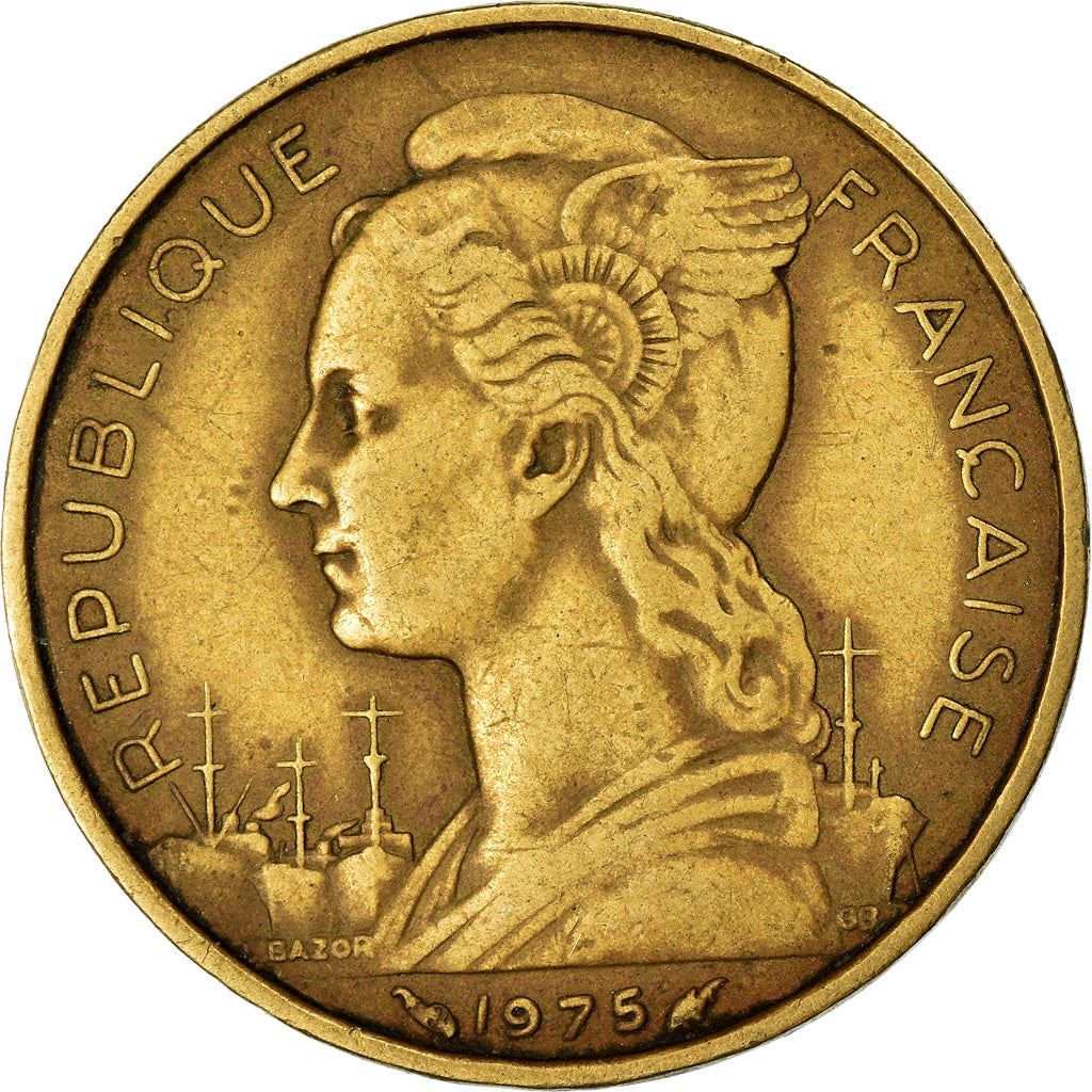 Afars and Issas | 20 Francs Coin | Marianne | Dhow | Ocean Liner | Km:15 | 1968 - 1975