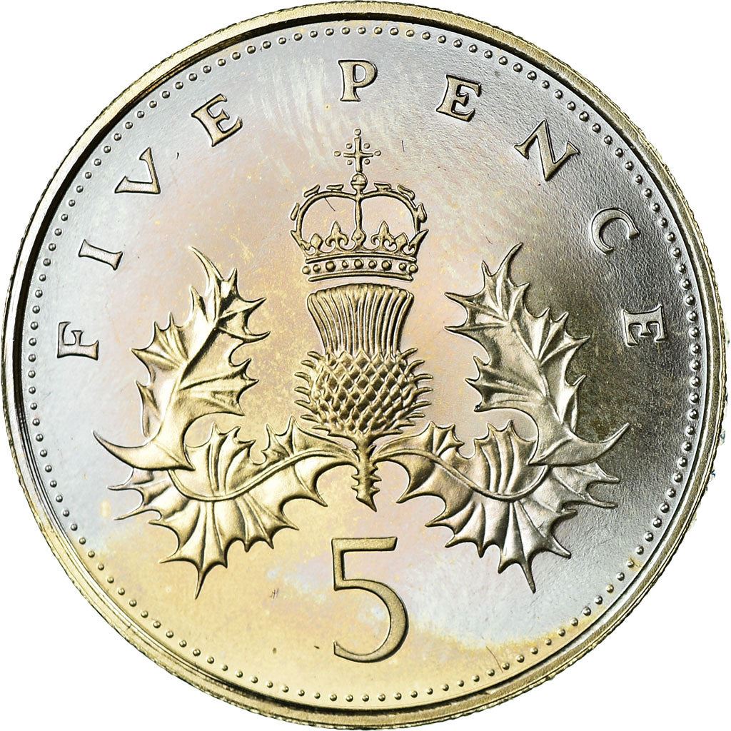 United Kingdom | 5 Pence Coin | Elizabeth II | Km:929 | 1982 - 1984