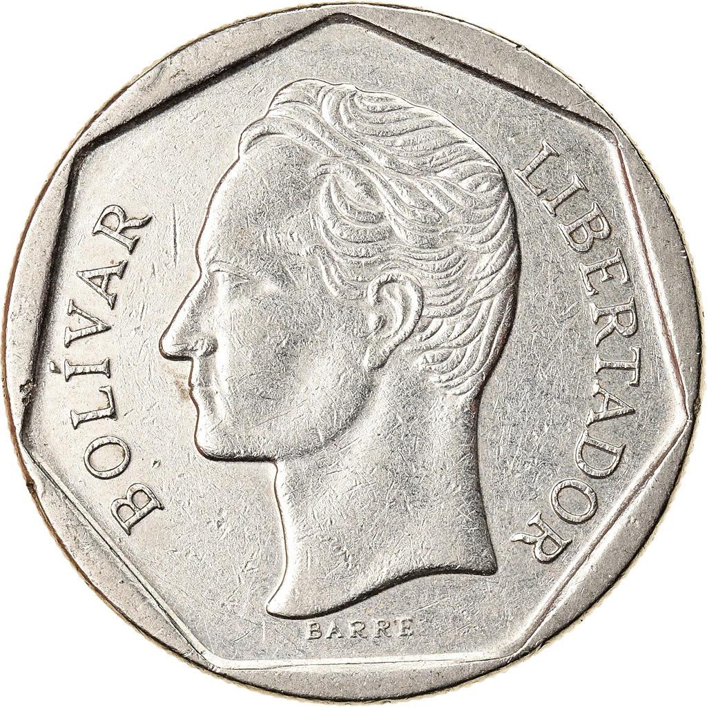 Venezuela | Moneda de 50 bolívares | Palomo Horse | Simón Bolívar | KM77.1 | 1998