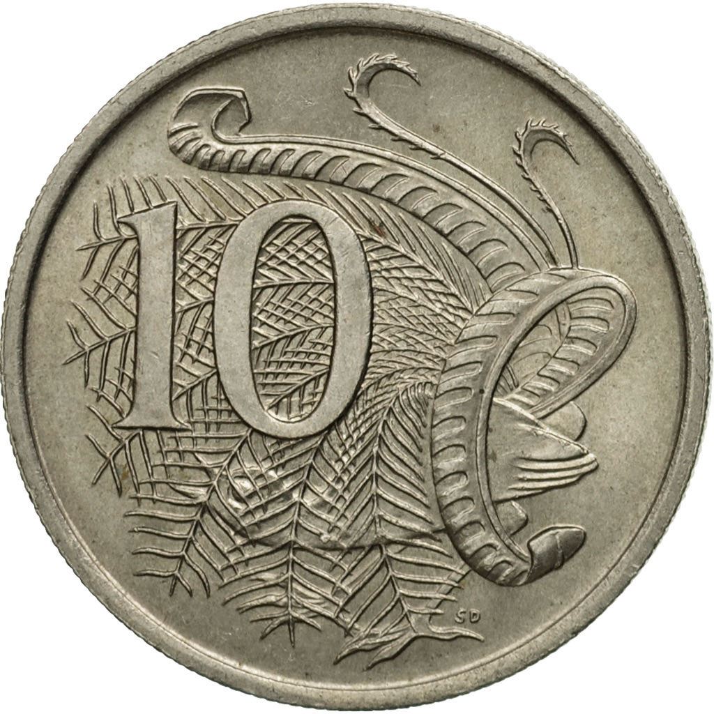 Australia | 10 Cents Coin | Lyrebird | Km:65 | 1966 - 2019