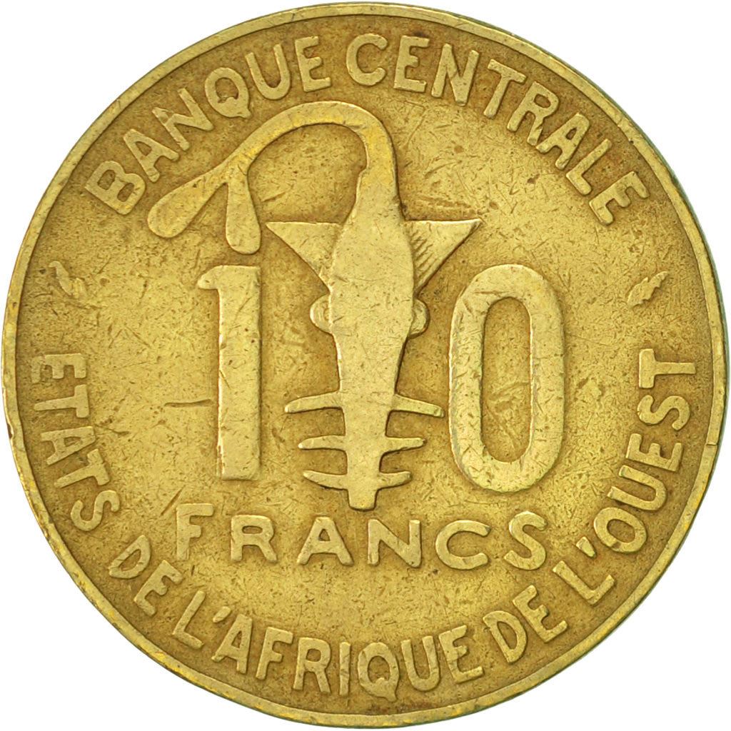 Western African States | 10 Francs Cfa Coin | Emblem of Central Bank | Water Pump | FAO | Km:10 | 1981 - 2024