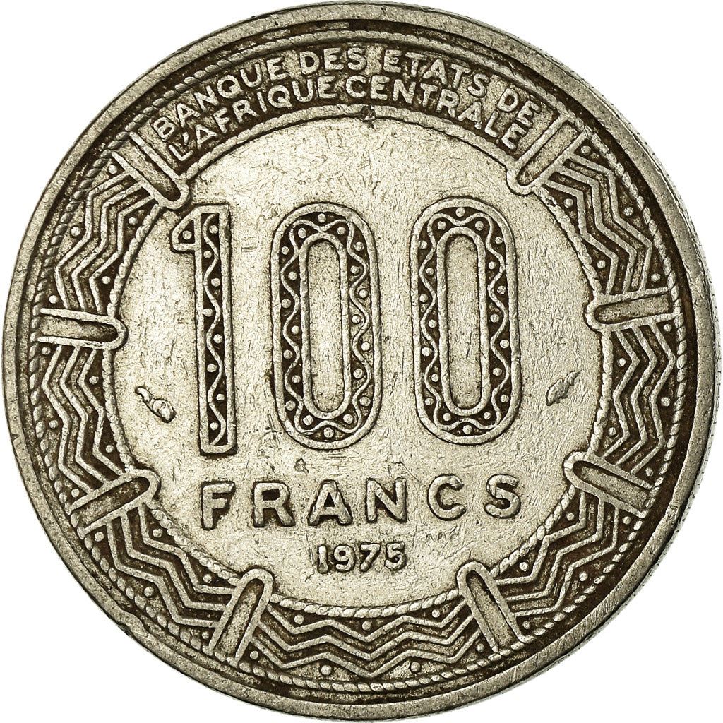 Central African Republic | 100 Francs Cfa Coin | Antelope | Km:7 | 1975 - 1990