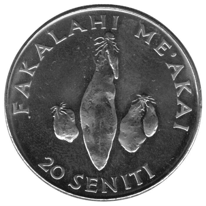 Tonga | 20 Seniti Mynt | Kong Tupou IV | Yam | FAO | KM:70a | 2002 - 2005