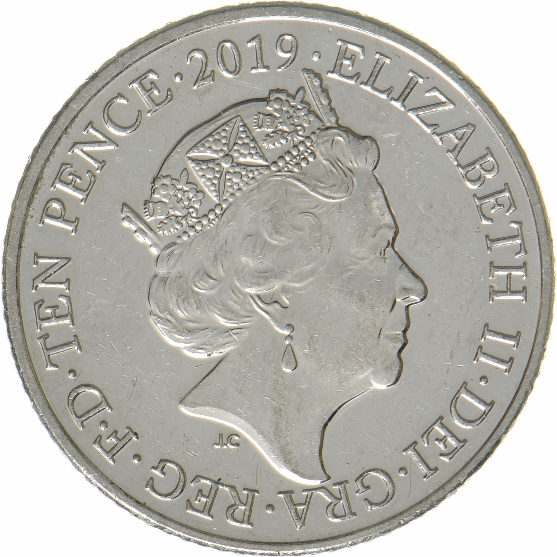 United Kingdom | 10 Pence Coin | Cricket | KM:1528 | 2018 - 2019