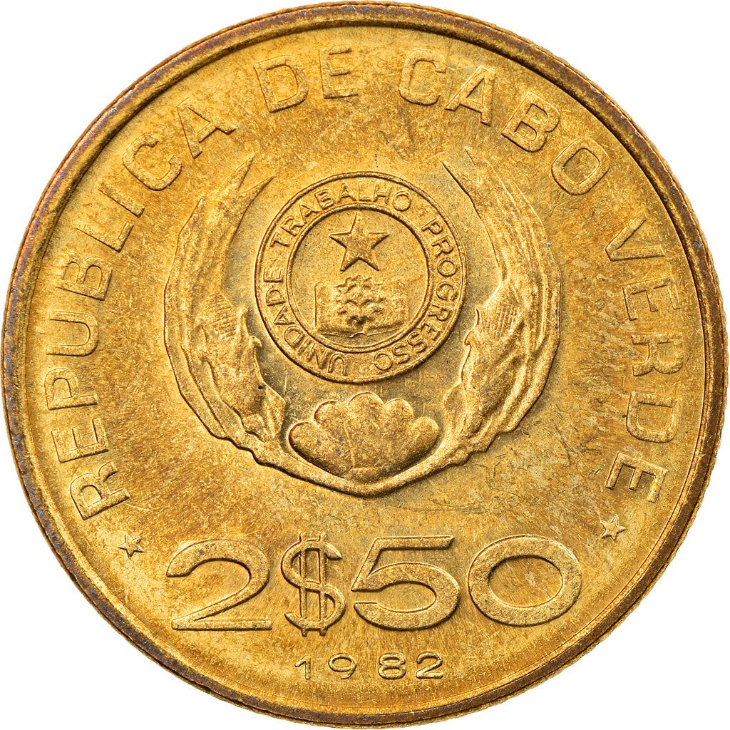 Cape Verde 2.5 Escudos Coin | FAO | Coffee Tree | KM18 | 1977 - 1982