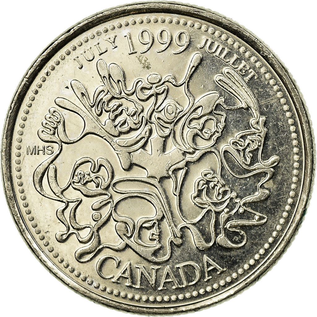 Canada | 25 Cents Coin | A Nation of People | Nickel | KM:348 | 1999