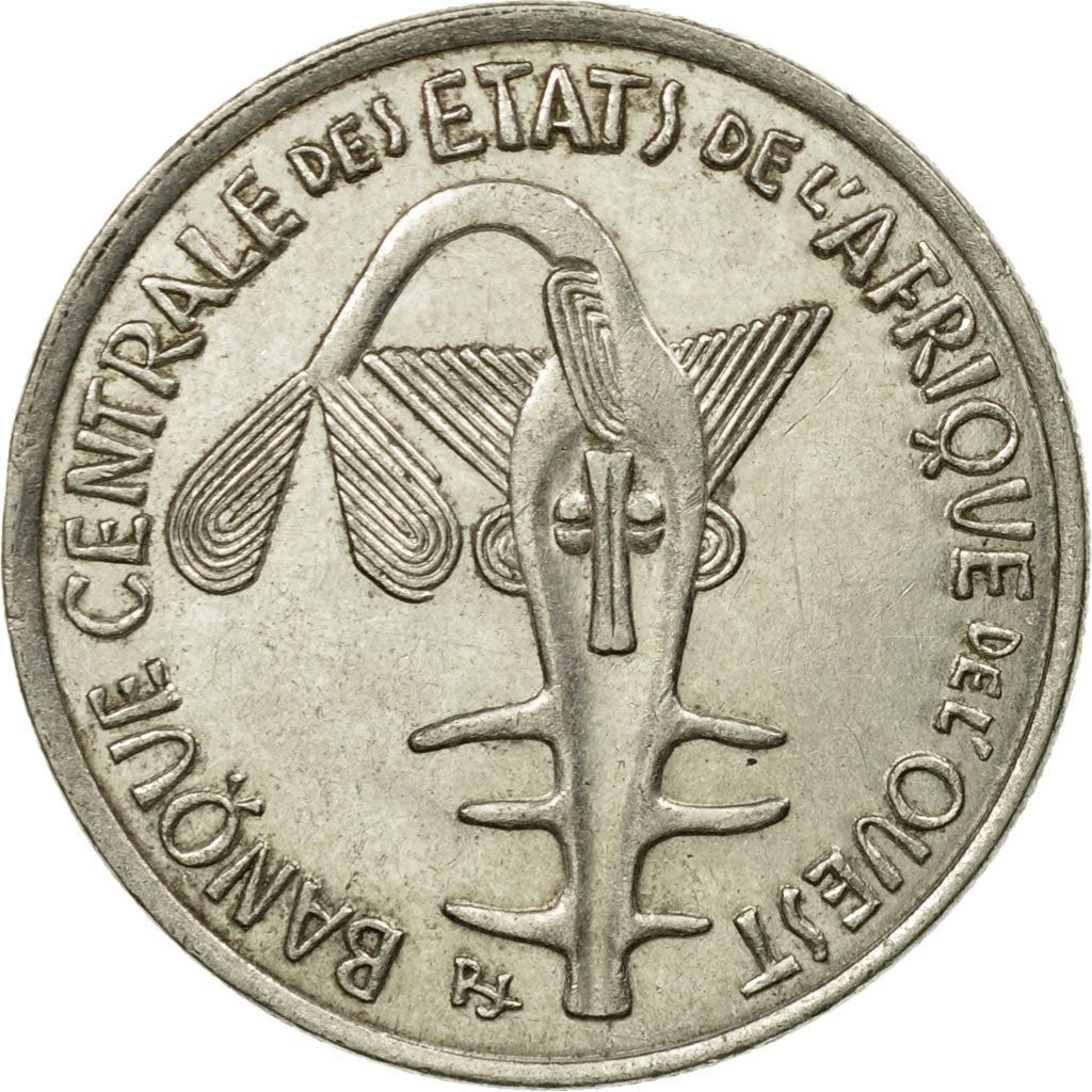 Western African States | 100 Francs Cfa Coin | Emblem of Central Bank | Flowers | Km:19 | 2006 - 2024