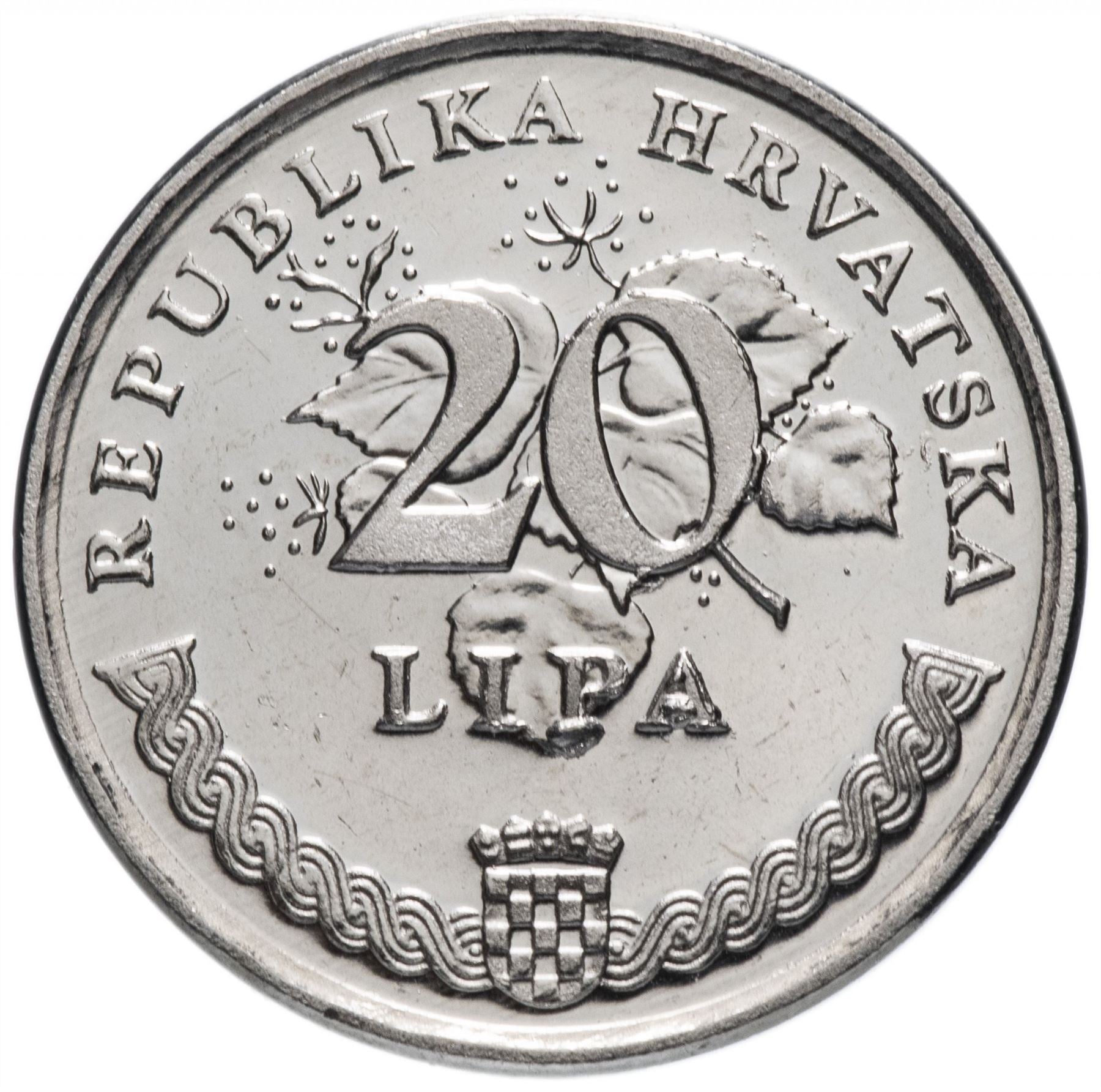 Kroatia | 20 Lipa Mynt | FAO | Olvie Gren | KM18 | 1995