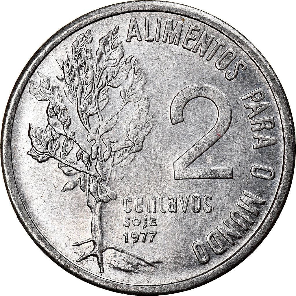 Brazil | 2 Centavos Coin | FAO | Km:586 | 1975 - 1978