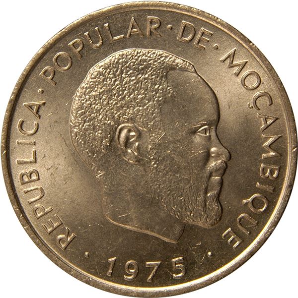 Mozambique | 10 Centimos Coin | Samora Machel | Sugar Cane | KM:93 | 1975