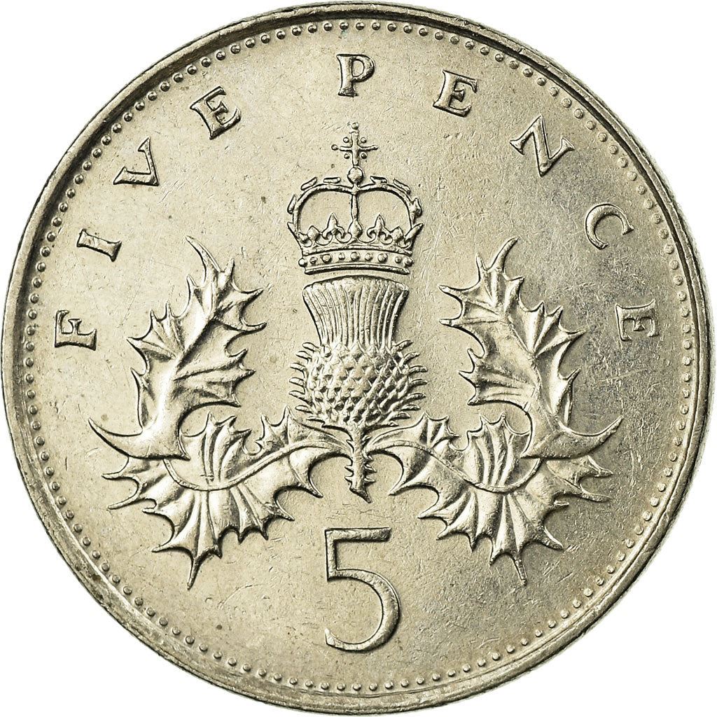 United Kingdom | 5 Pence Coin | Elizabeth II | Km:937 | 1985 - 1990
