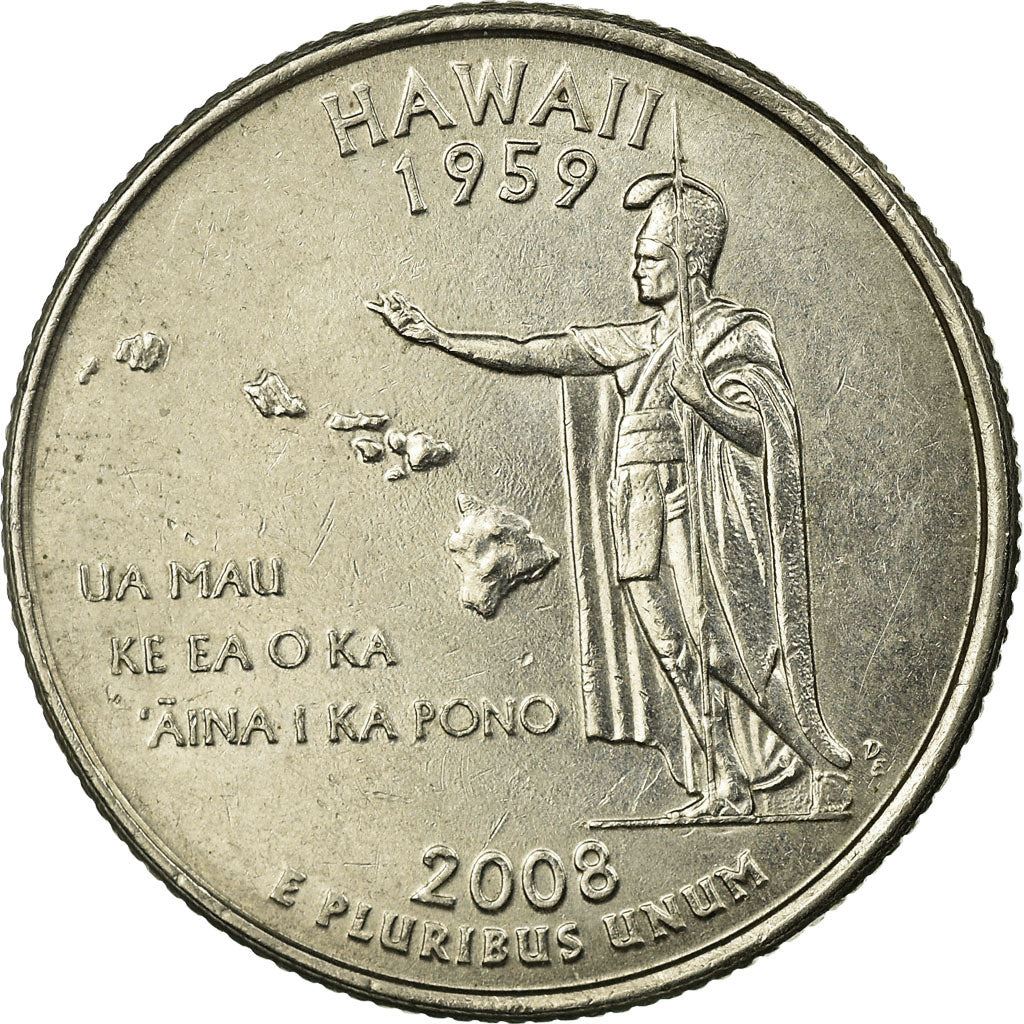United States | 1/4 Dollar Coin | Hawaii | Km:425 | 2008