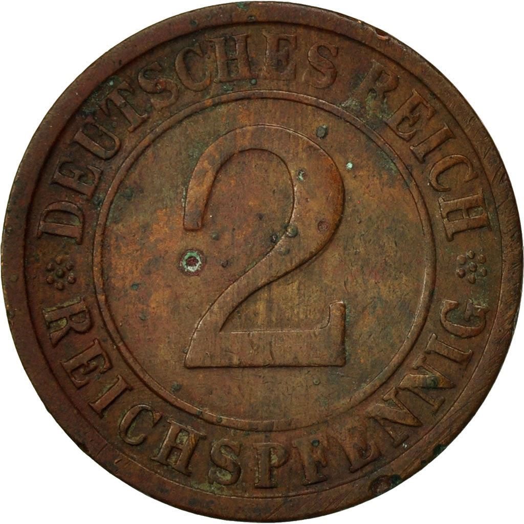 Germany | 2 Rentenpfennig Coin | Bronze | KM:31 | 1923 - 1924