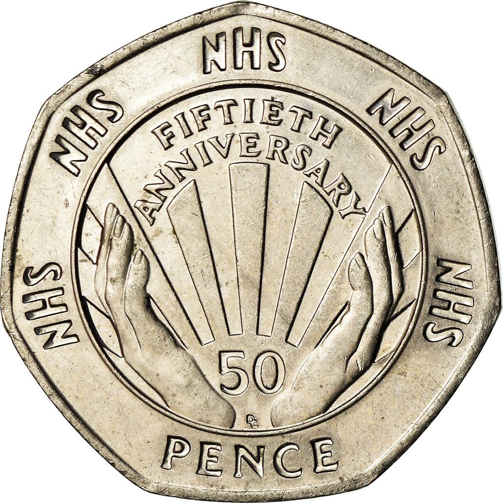 United Kingdom | 50 Pence Coin | National Health Service | Km:996 | 1998 - 2009