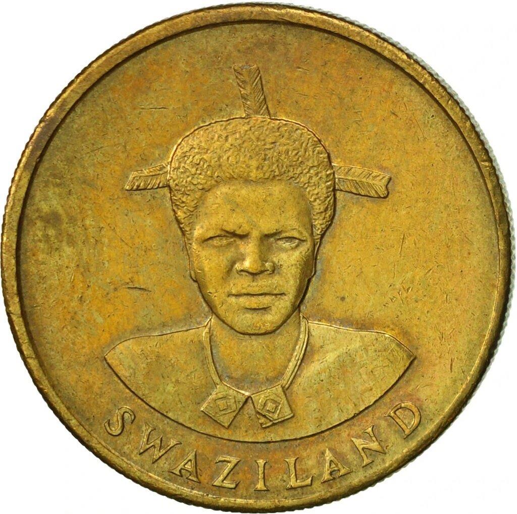 Svazilando Karalystė | 1 Lilangeni moneta | Karalius Msvati III | Karalienė Dzeliwe | KM:44.2 | 1992