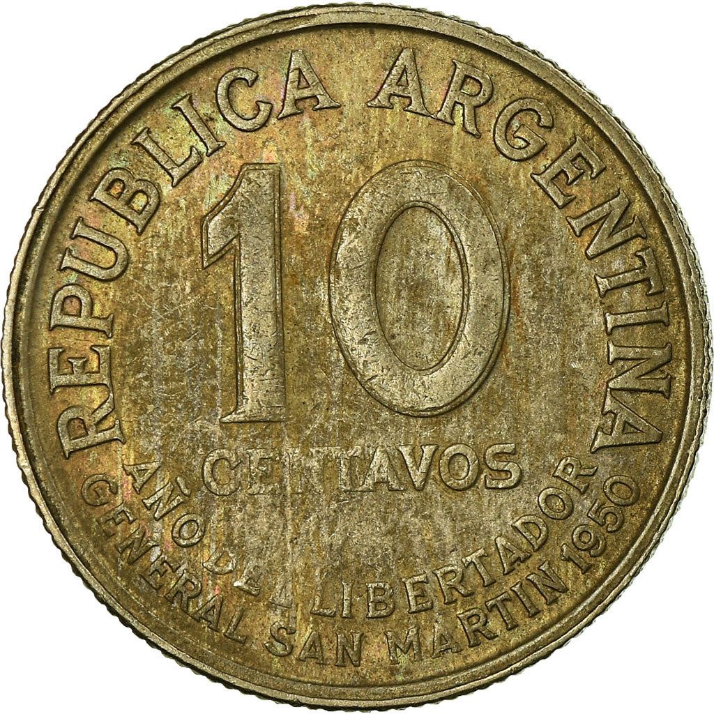 Argentina | 10 Centavos Coin | José de San Martin | Km:44 | 1950