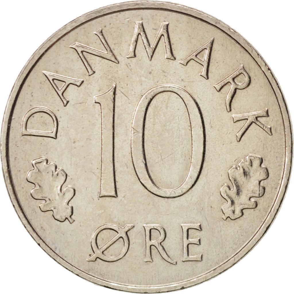 Denmark | 10 Ore Coin | Monogram | Km:860 | 1973 - 1988