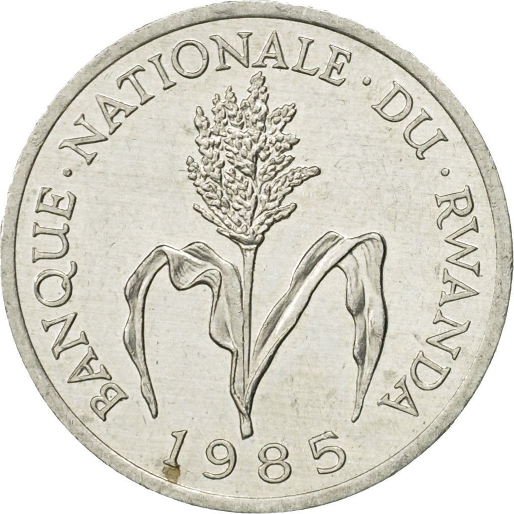 Rwanda | 1 Franc Coin | Millet Flower | Km:12 | 1974 - 1985