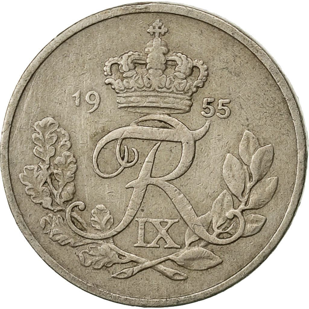 Denmark | 10 Ore Coin | Monogram | Km:841 | 1948 - 1960