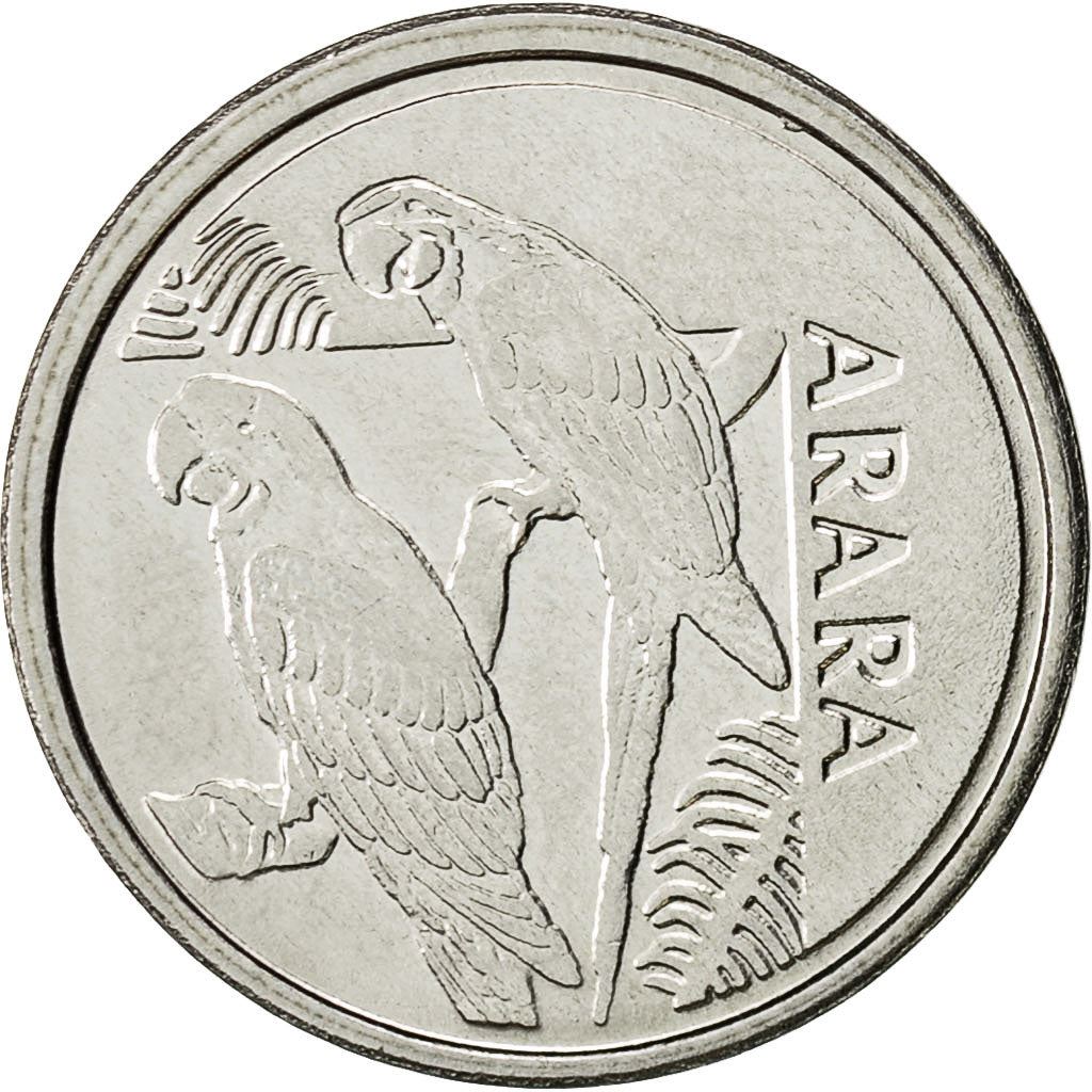 Brazil 5 Cruzeiros Reais Coin KM627 1993 - 1994