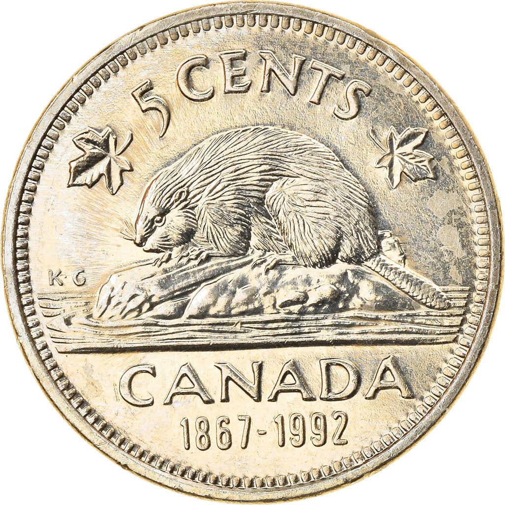 Canada | 5 Cents Coin | Copper-nickel | Confederation | KM:205 | 1992