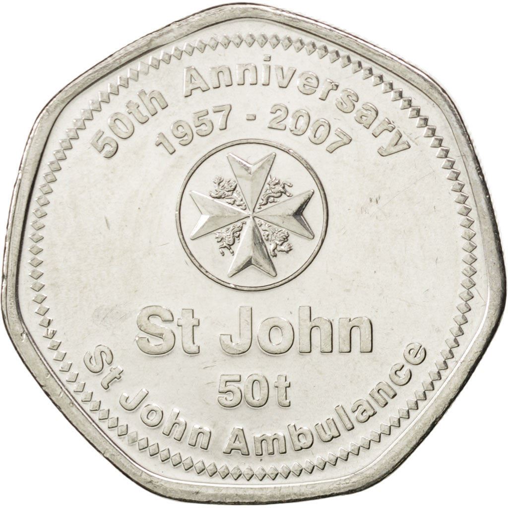 पापुआ न्यू गिनी | 50 तोएआ सिक्का | सेंट जॉन एम्बुलेंस | KM:53 | 2007