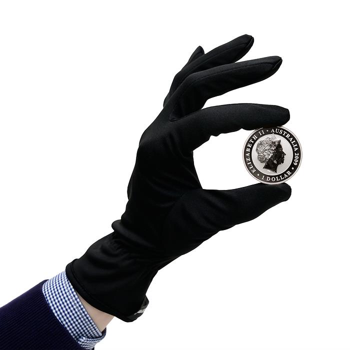 Microfibre Gloves for Coin Handling | Leuchtturm | Black | S - M - L
