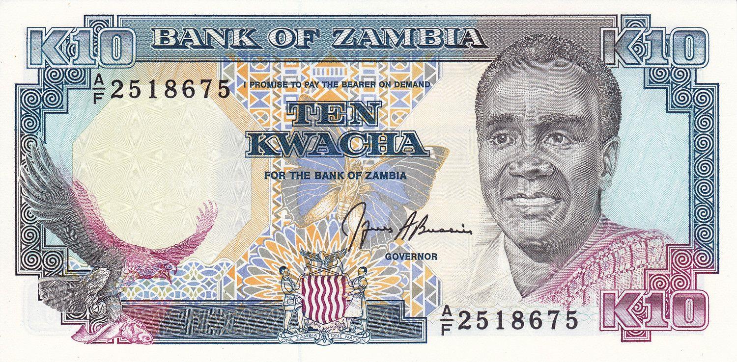 Zambia | 10 Kwacha Banknote | 1989 - 1991 | Eagle | President Kaunda | Bank of Zambia
