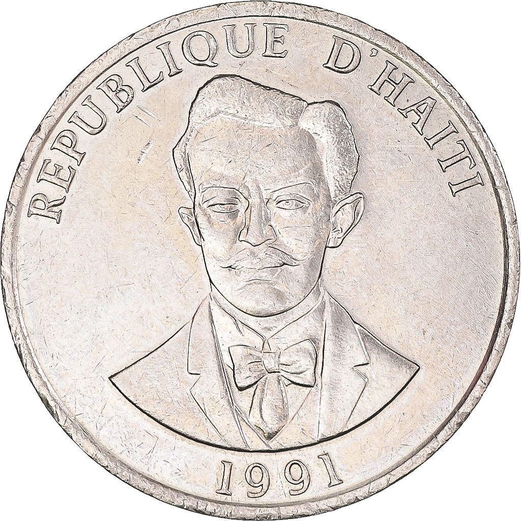 Haiti | 20 Centimes Coin | Charlemagne Peralte | Cannon | Km:152 | 1986 - 1991