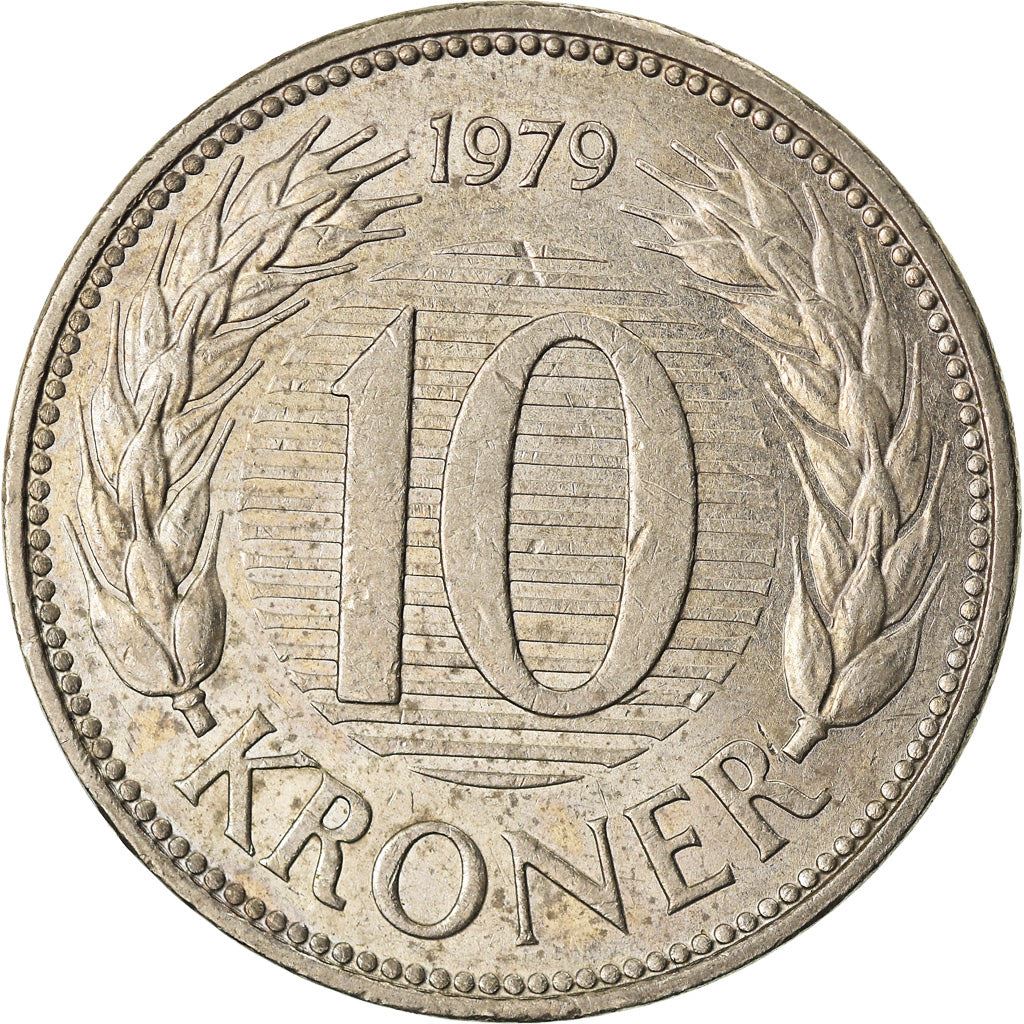 Denmark | 10 Kroner Coin | Margrethe II | Km:864 | 1979 - 1988