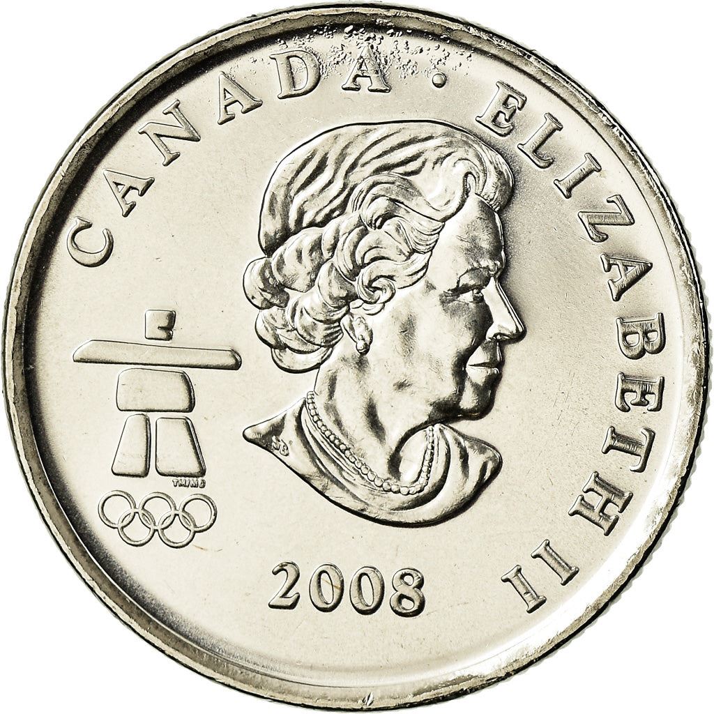 Canada | 25 Cents Coin | Nickel plated steel | Bobsleigh | KM:841 | 2008