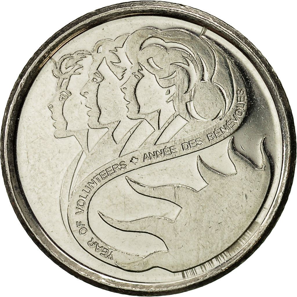 Canada | 10 Cents Coin | Volunteers | Nickel plated steel | KM:412 | 2001