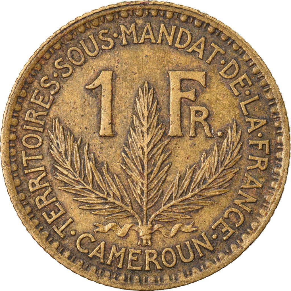 French Cameroon | 1 Franc Coin | Marianne | Phrygian Cap | Km:2 | 1924 - 1926