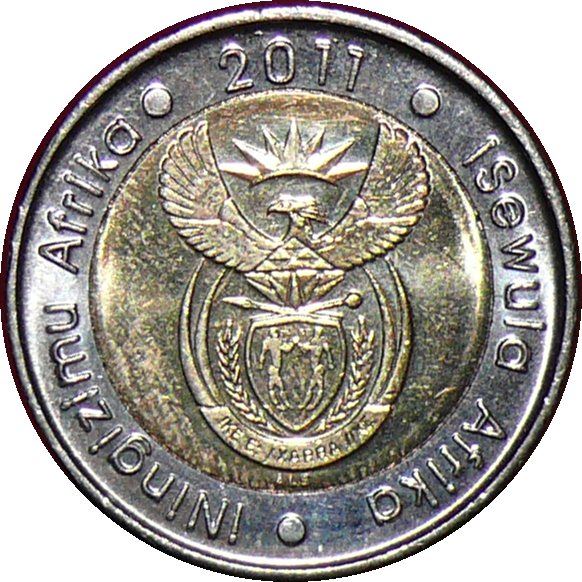 South Africa | 5 Rand Coin | Animals | Wildebeest | Gnu | Km:506 | 2011