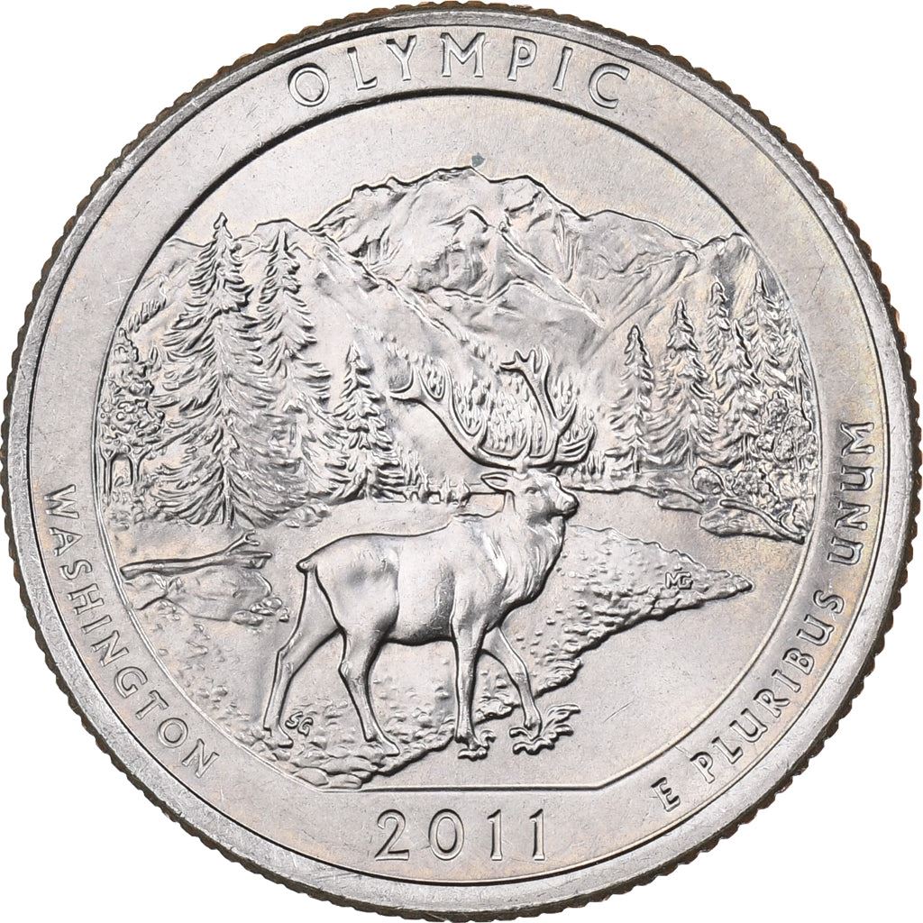 USA | 1/4 Dollar Mynt | Olympic National Park | Km:496 | 2011