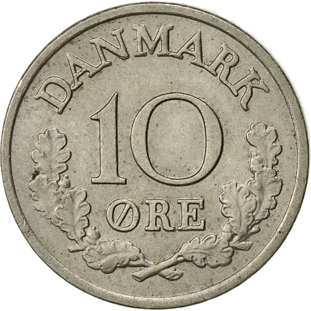 Denmark | 10 Ore Coin | Monogram | Km:849 | 1960 - 1972