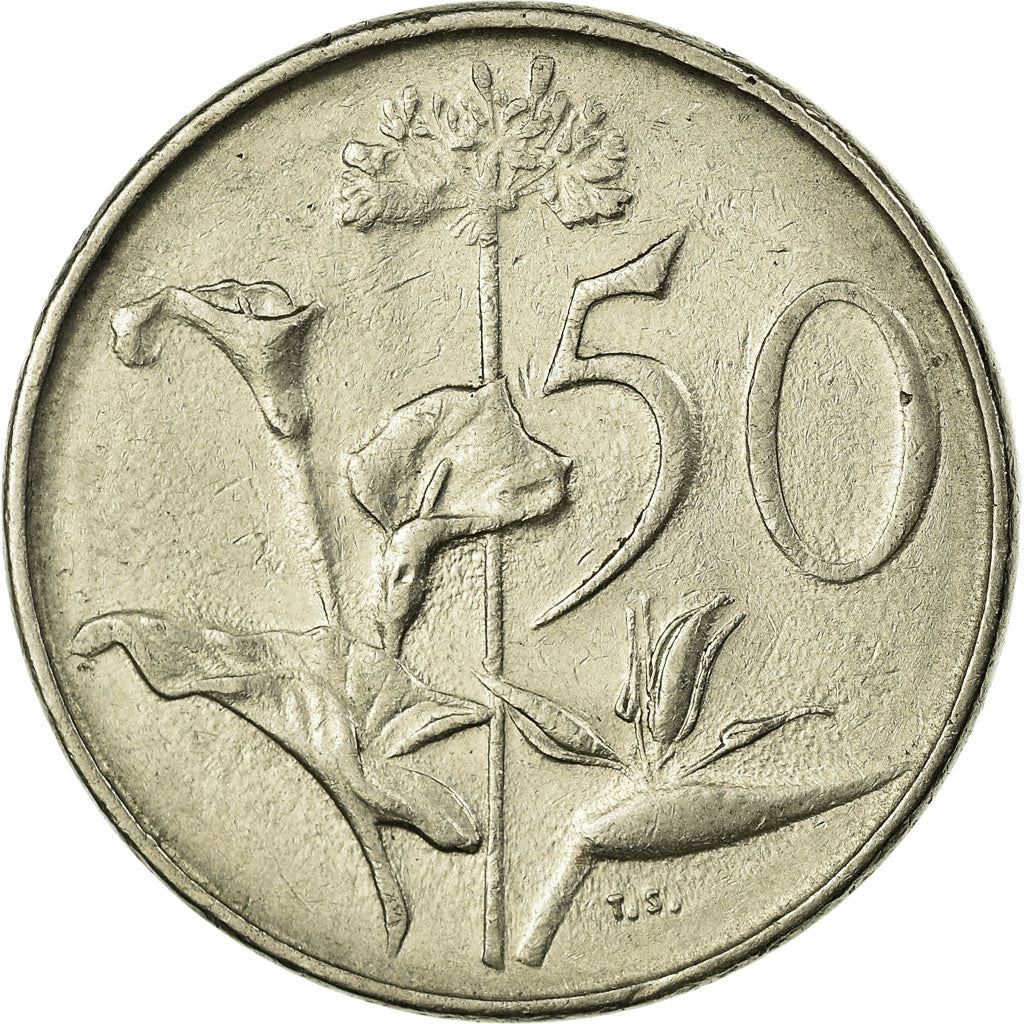 South Africa 50 Cents Coin | Jacobus J. Fouche | KM96 | 1976