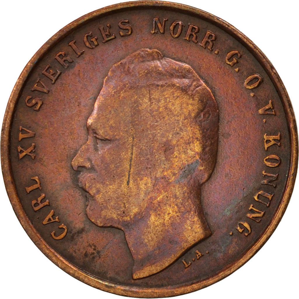 Sverige | 1 Öre Mønt | Carl XV | Km:705 | 1860 - 1872